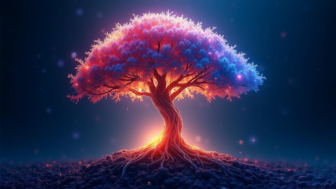 Visual metaphor of growth and complexity -- a sing