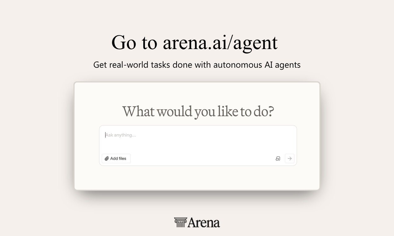 Agent Mode on Arena