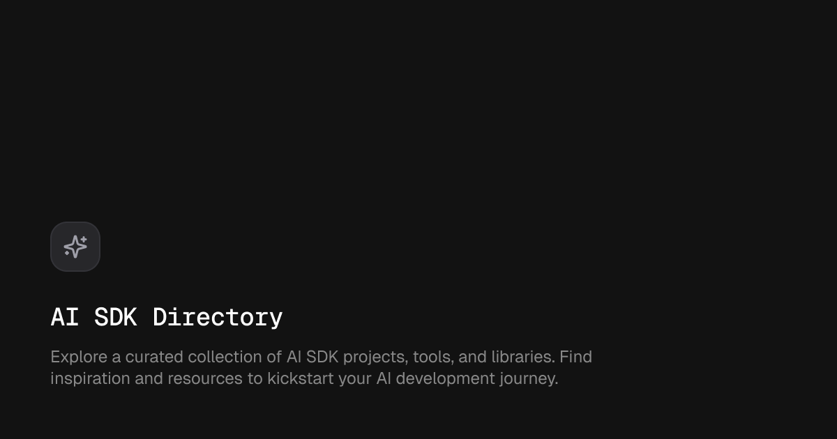AI SDK Directory