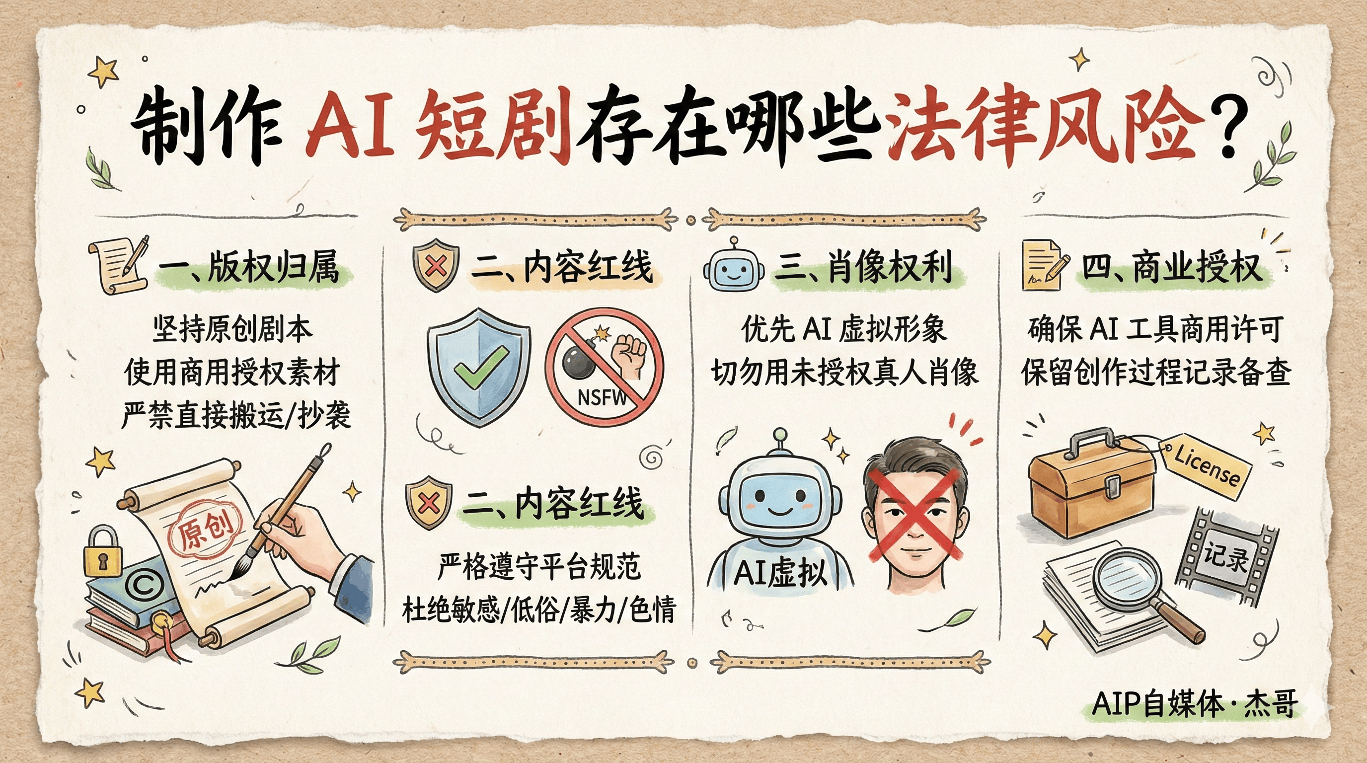 制作 AI 短剧存在哪些法律风险