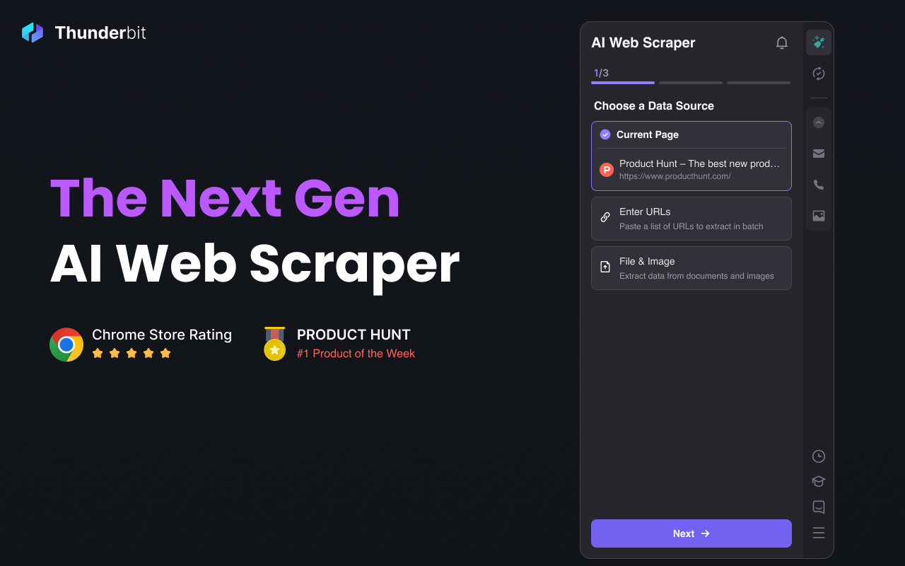 Thunderbit: AI Web Scraper & Web Automation Agent - Chrome Web Store