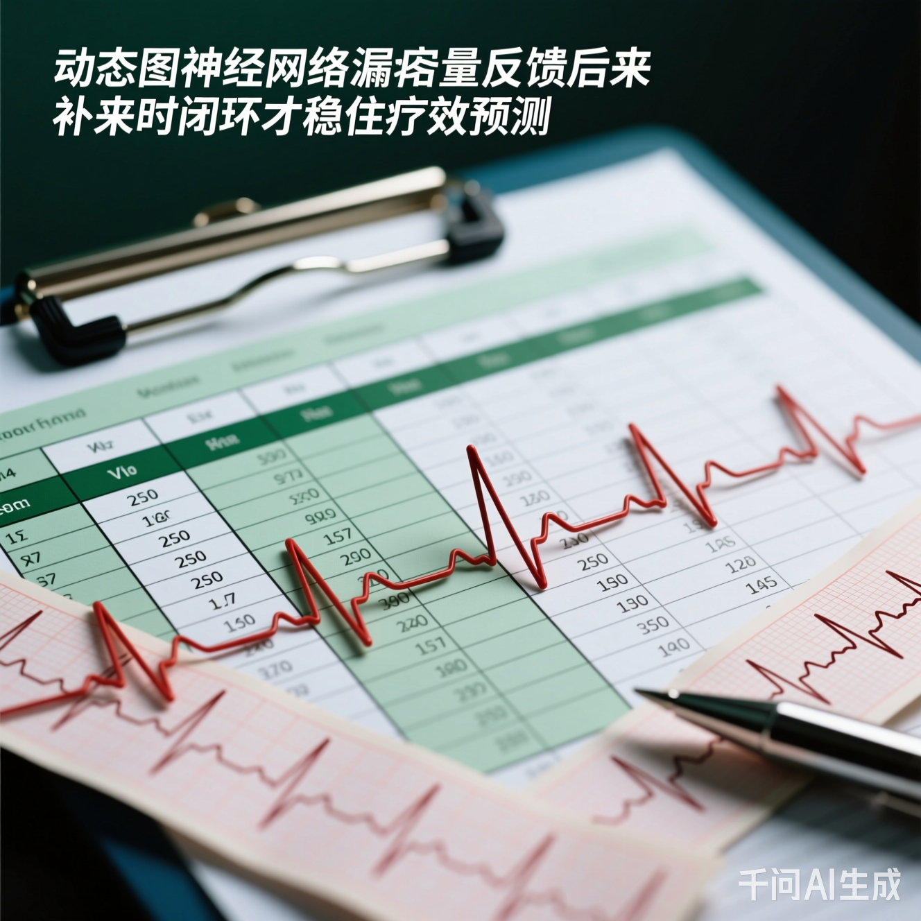 Excel表格里散落着心电图波形