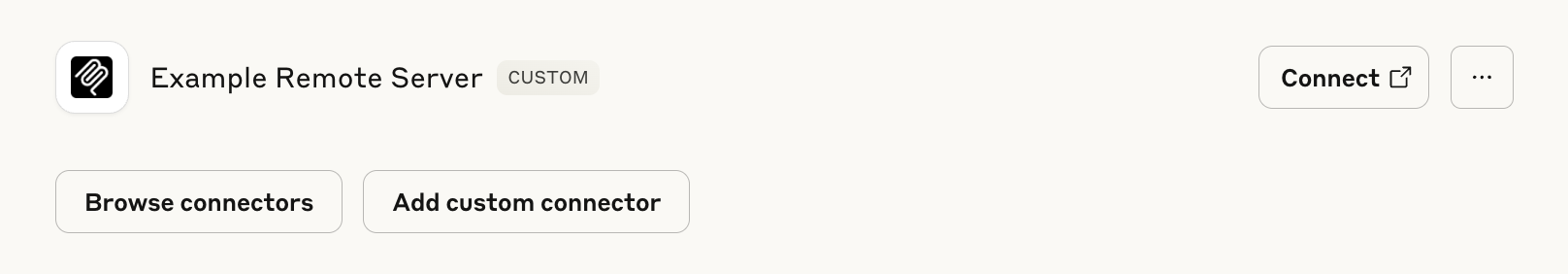 Dialog for entering remote MCP server URL