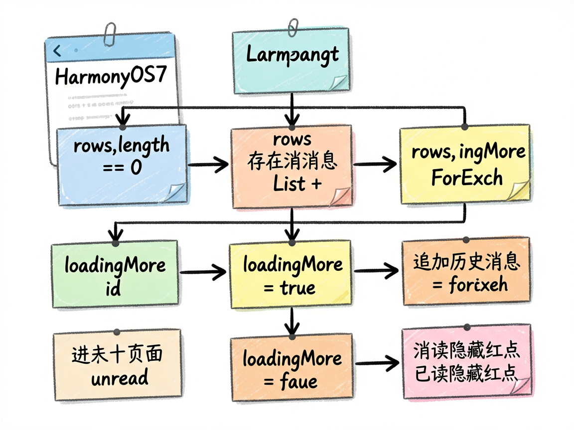 为一篇讲解 HarmonyOS7 List 长列表的文章绘制一张 sketch-notes 风格的流