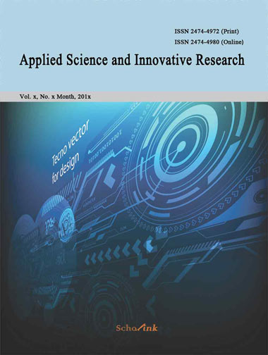 Applied Science and Innovative Research (应用科学和创新研究)期刊封面
