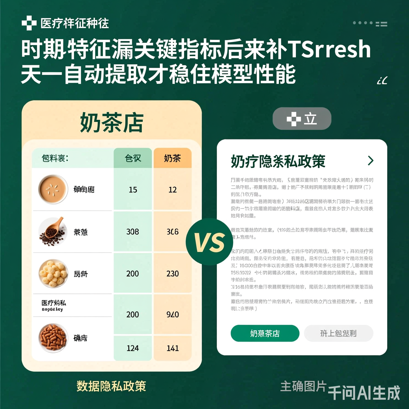 奶茶店的配料表和数据隐私政策对比