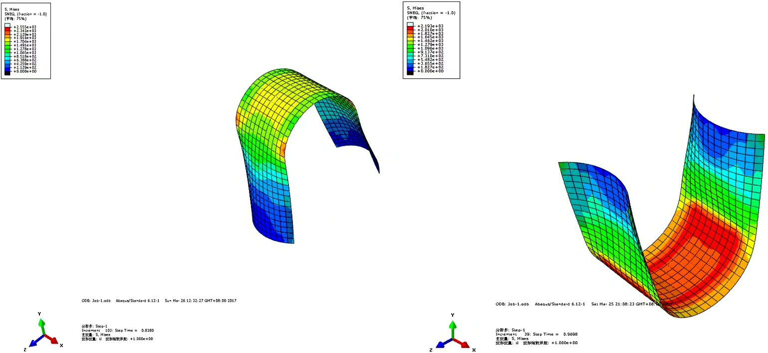ABAQUS 探索卷尺薄壳正反向弯曲特性：文件里的奥秘-CSDN博客