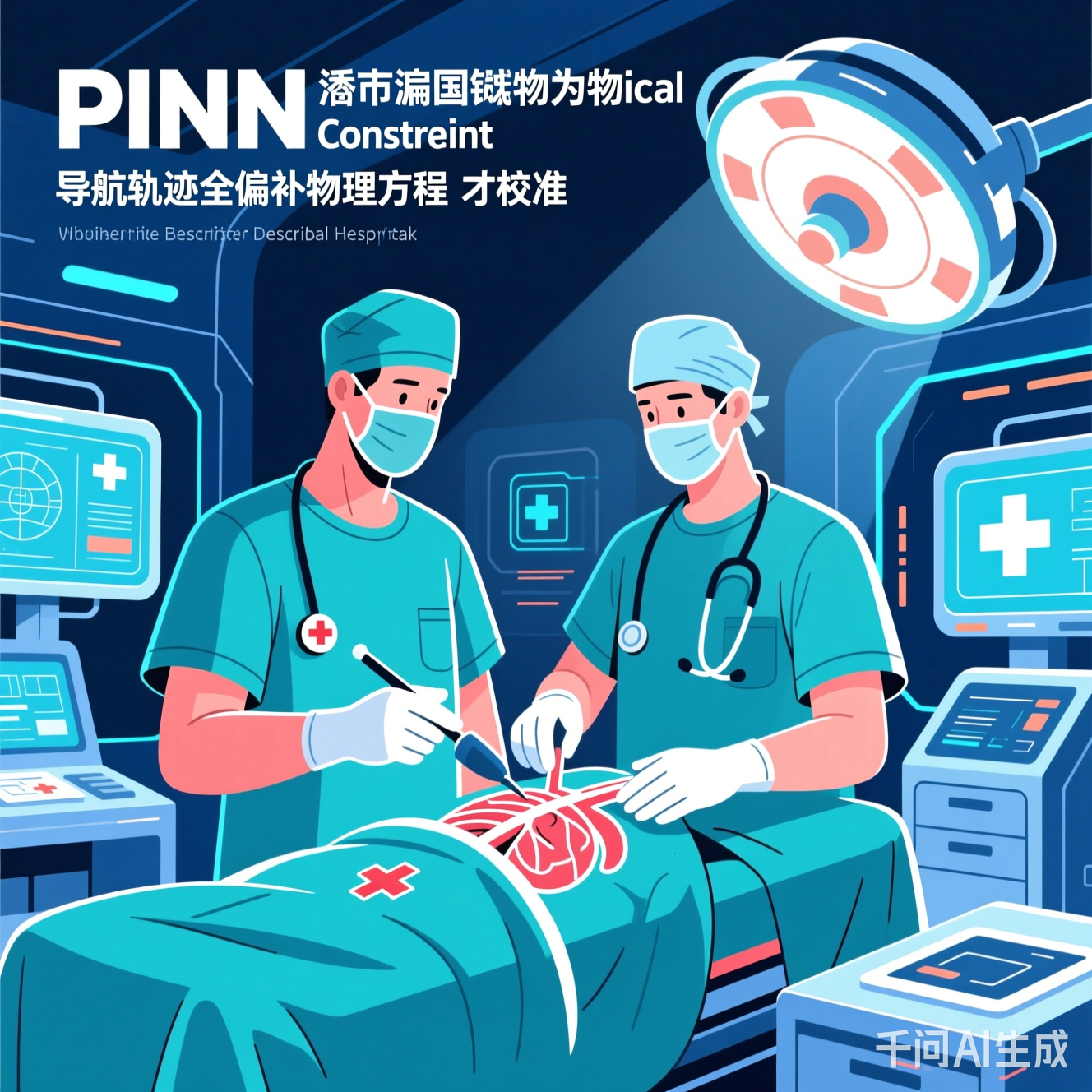 未来医院的科幻插画