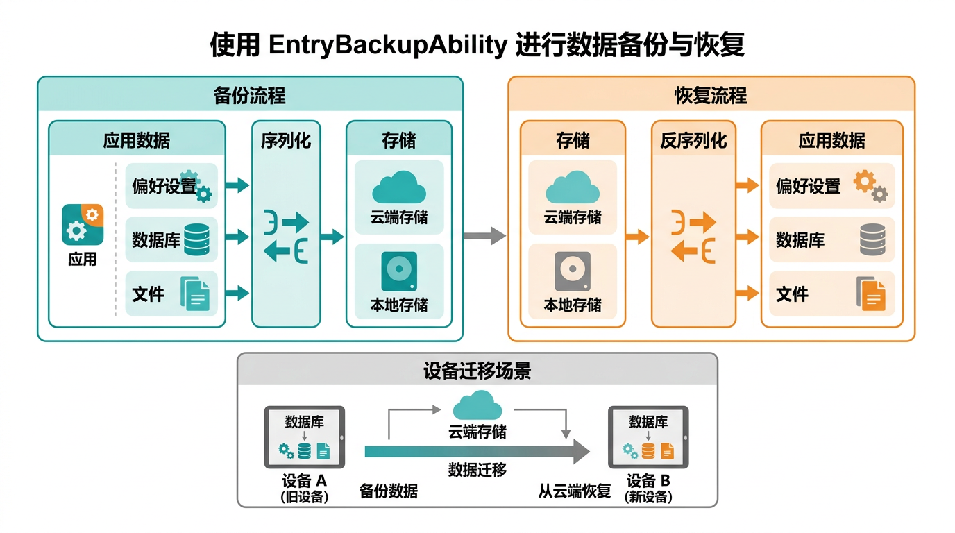 备份与恢复数据迁移图