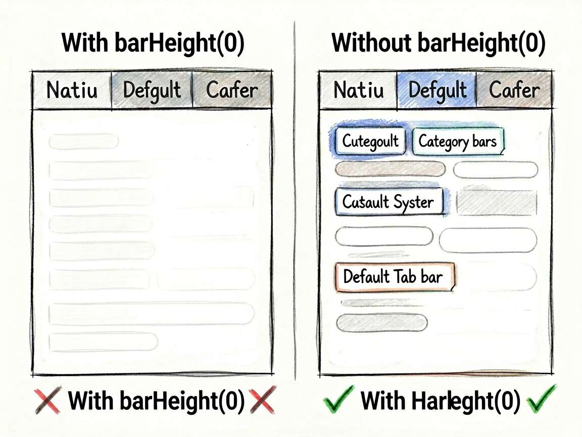 A two-panel sketch-notes comparison of Tabs implem