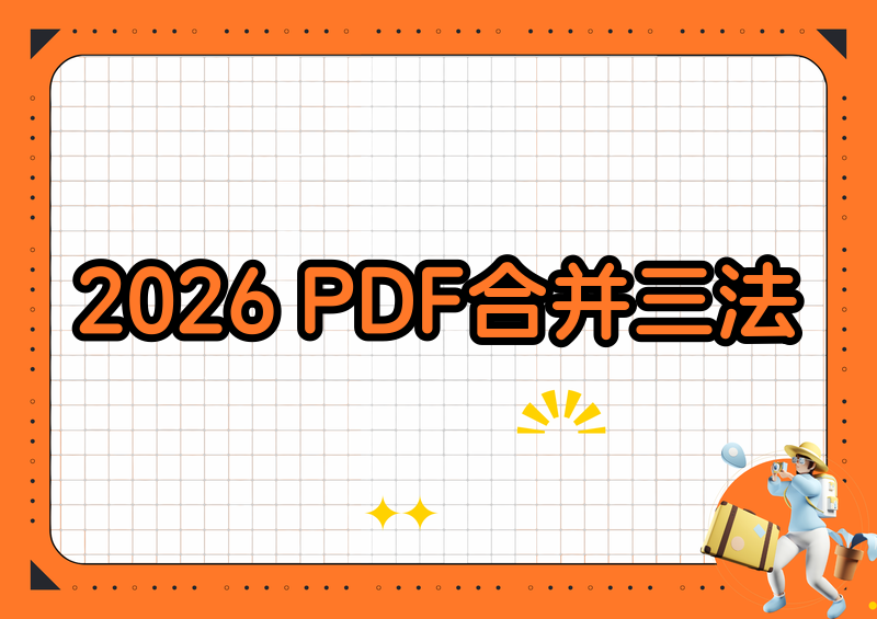 2026电脑PDF合并保姆级教程：3种方法手把手教你轻松合并多份PDF