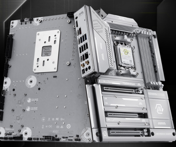 纯白外观设计!微星X870E TOMAHAWK MAX WIFI PZ背插主板首发3299元