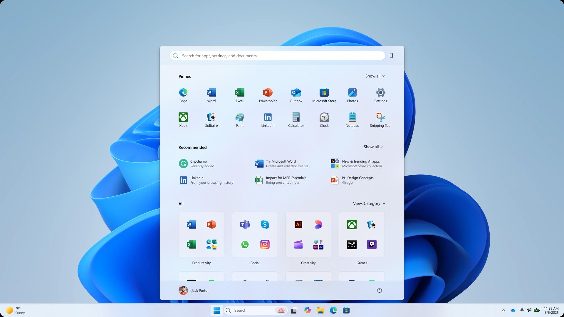 Start, fresh — Redesigning the Windows Start menu for you - Microsoft Design