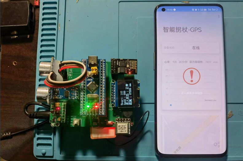 计算机毕业范例设计源码-28.1.智能拐杖-WIFI+GPS-基于STM32单片机物联网设计【硬件+APP+云平台】截图