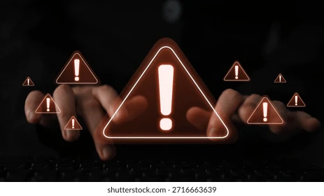 Cybersecurity Alert Warning Showing Red Cyber Stock Photo 2716663639 | Shutterstock