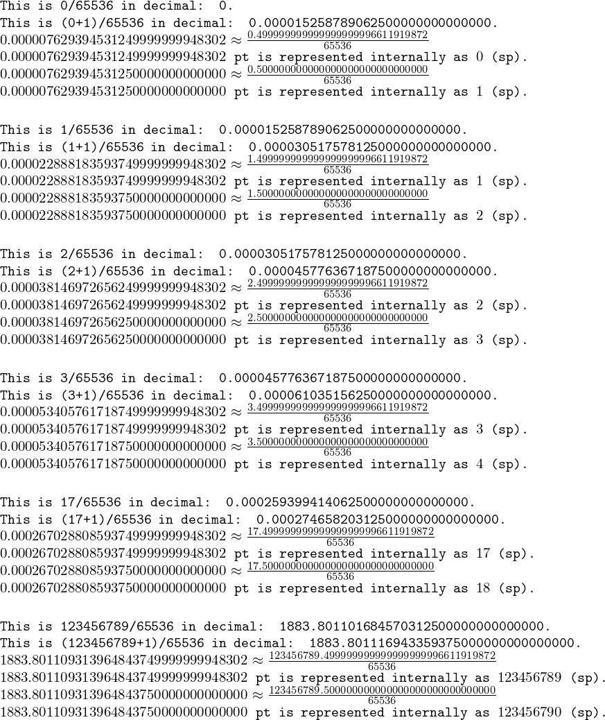 rounding to scaled points