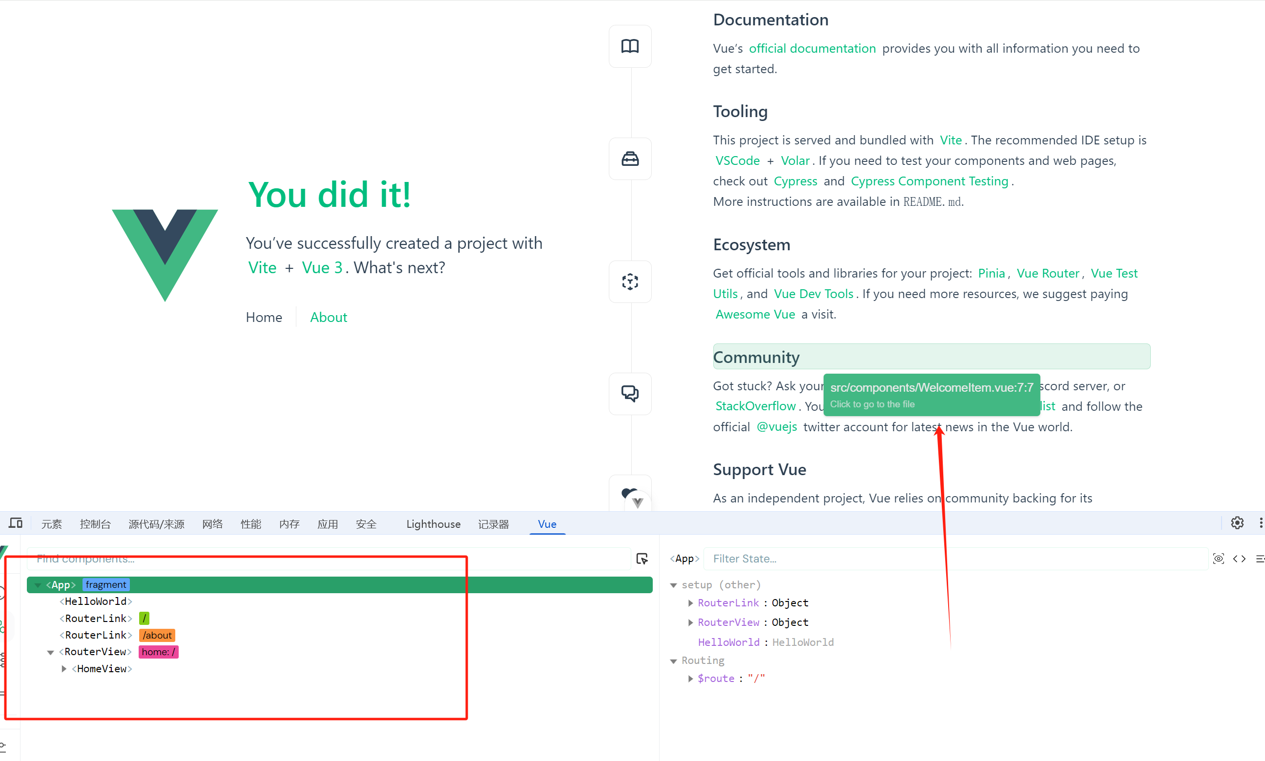 vue.js devtools(vite+vue3)内置配制的模式，以及打包vue.js devtools，然后安装到chrome extensions的模式下二种模式下不同的安装方式_Vue_13