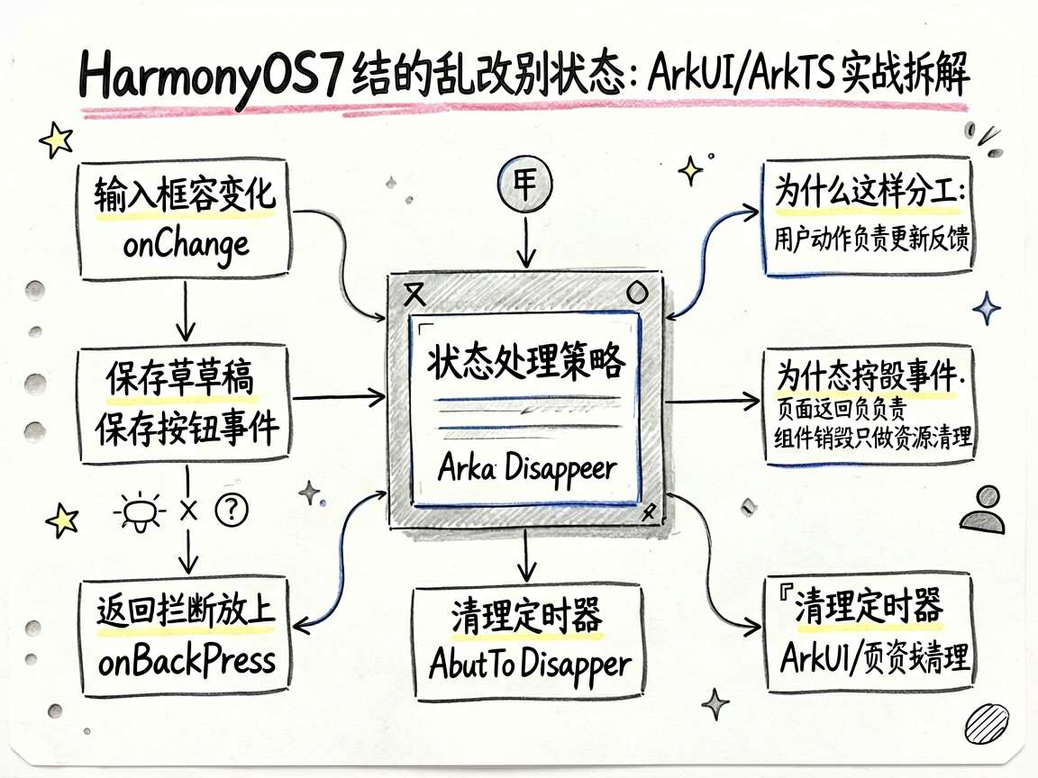 为文章《HarmonyOS7 aboutToDisappear 别乱改状态:ArkUI/ArkTS
