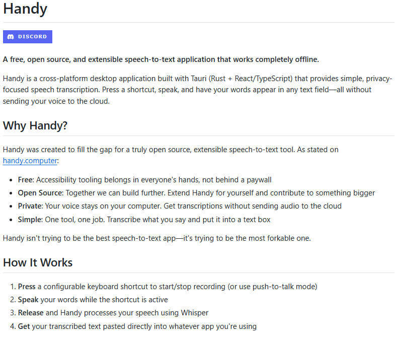 Handy 项目介绍图