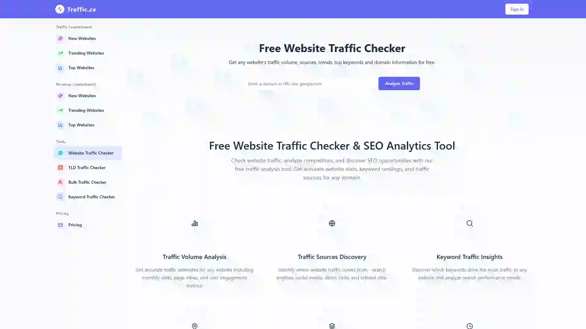 Free Website Traffic Checker