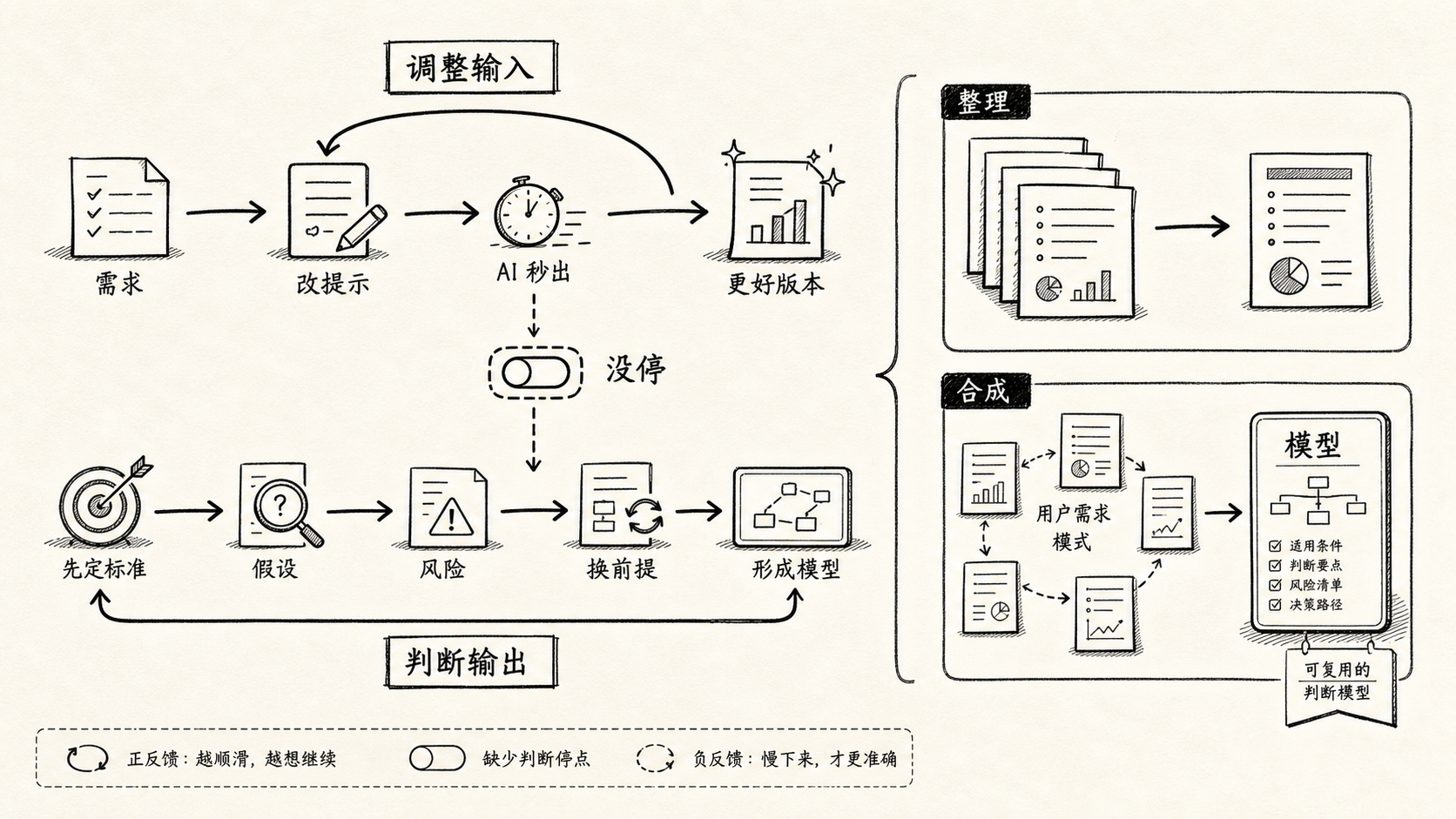 调整输入与判断输出的反馈回路图
