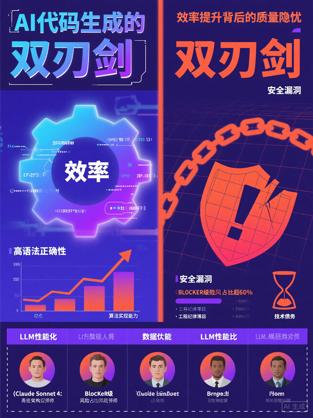 AI代码双刃剑海报