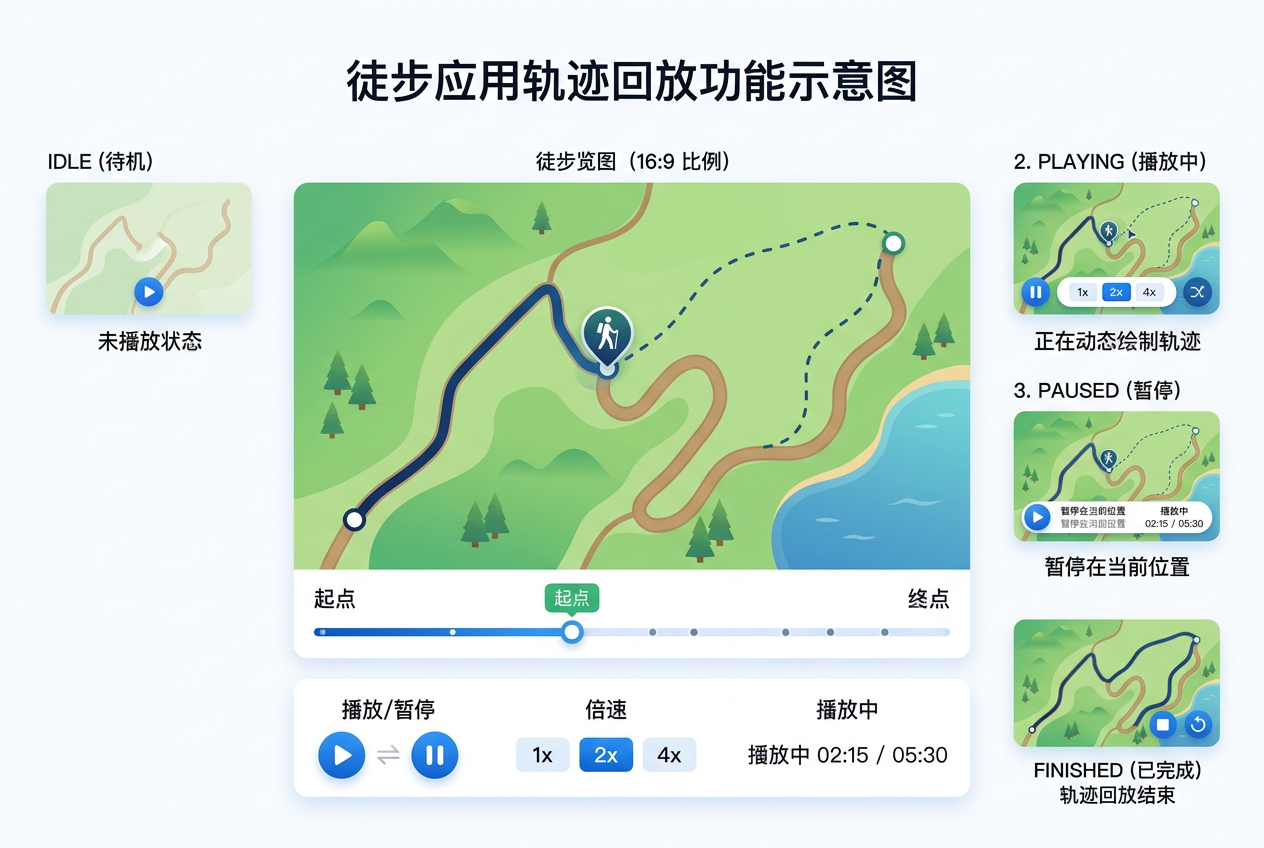 轨迹回放动画实现