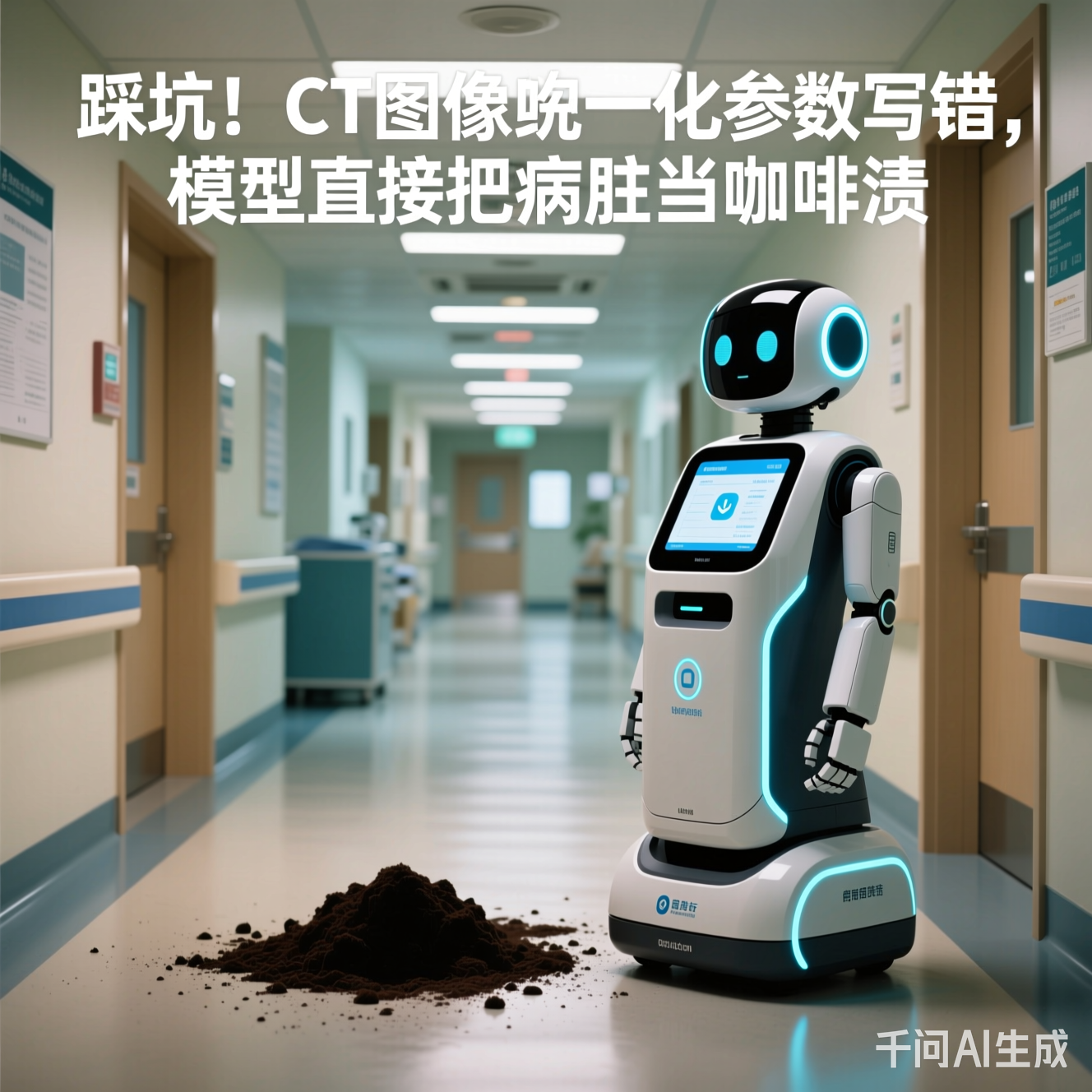 医院走廊里的智能导诊机器人