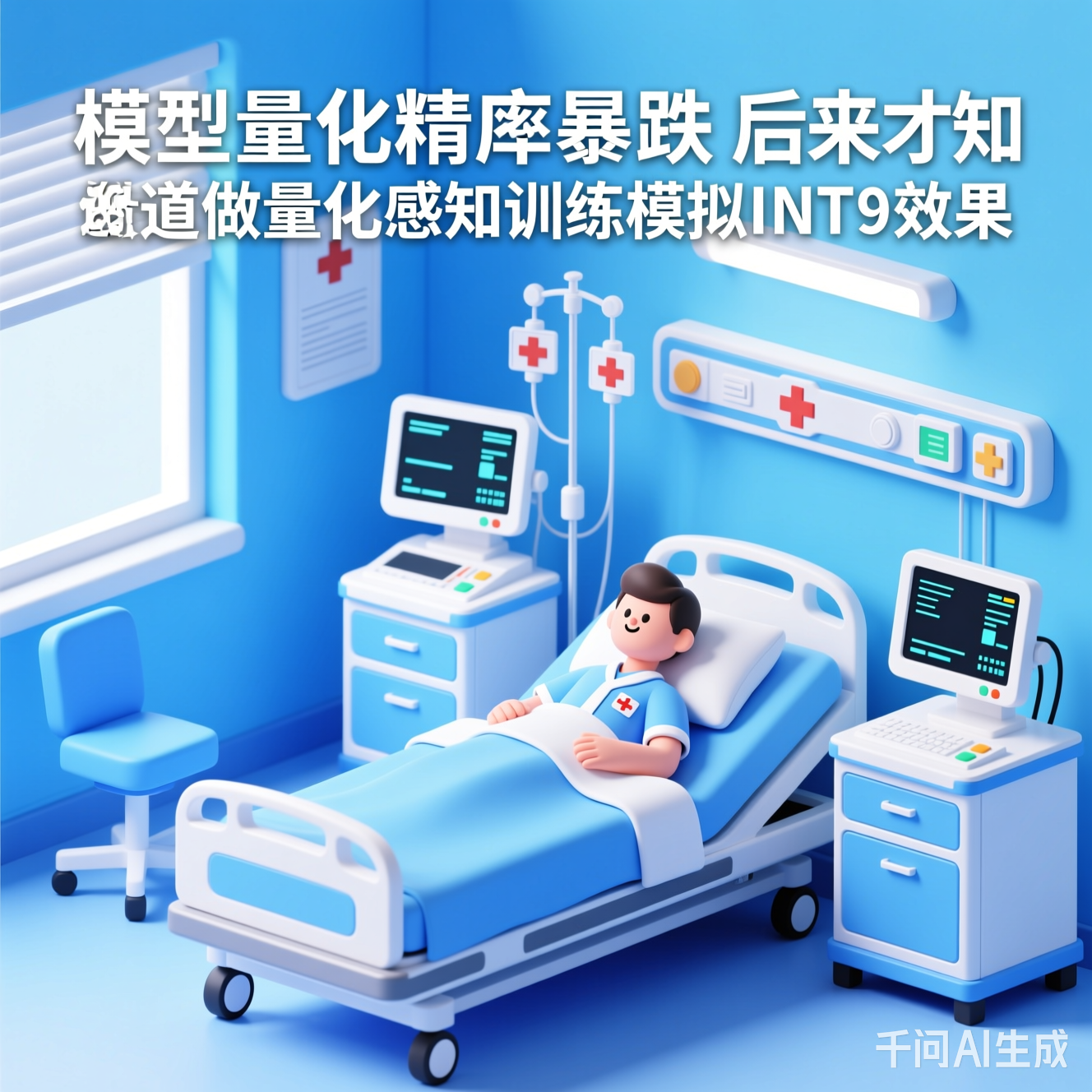 医院里的AI诊断设备插画