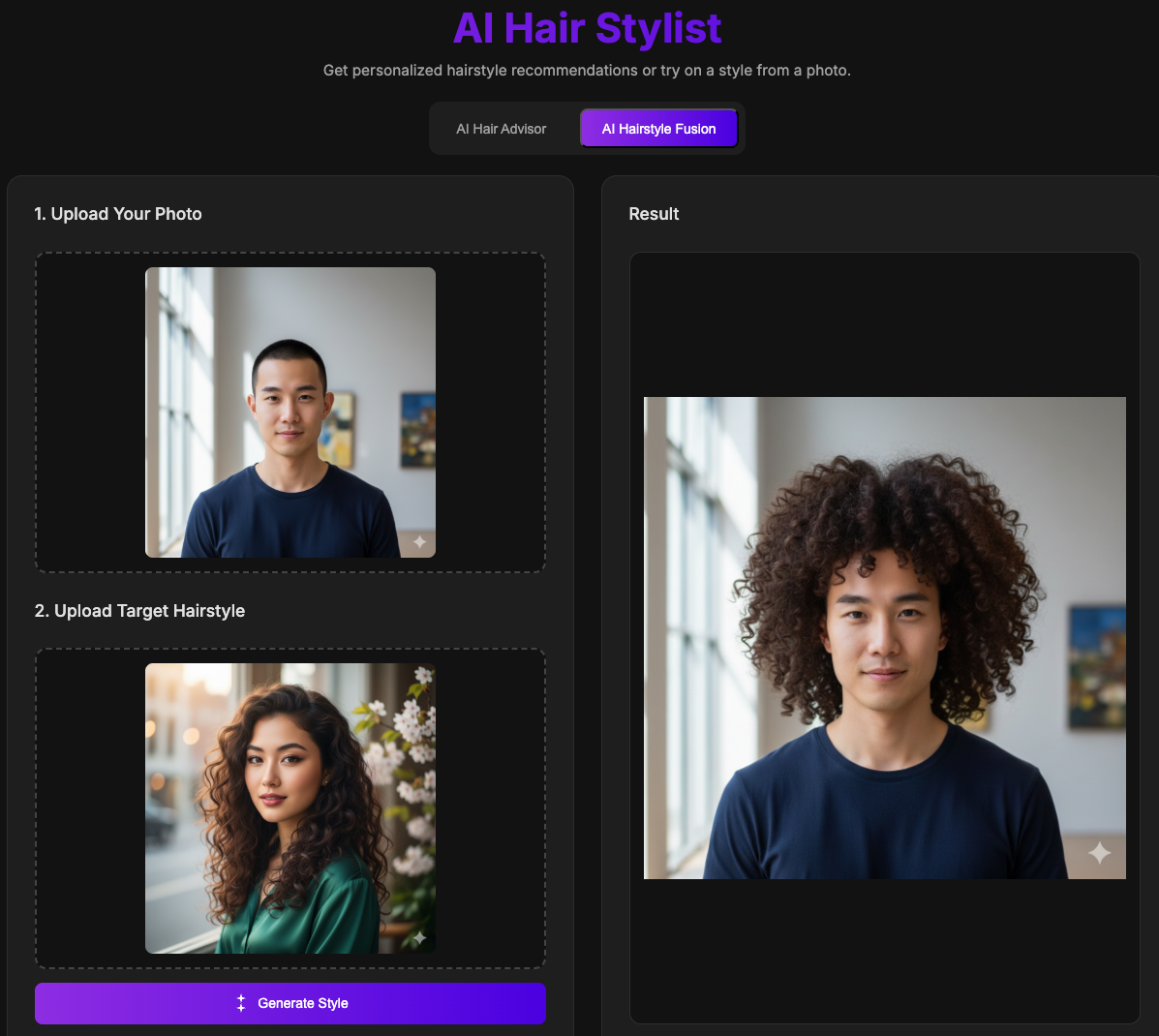 AI发型融合模式