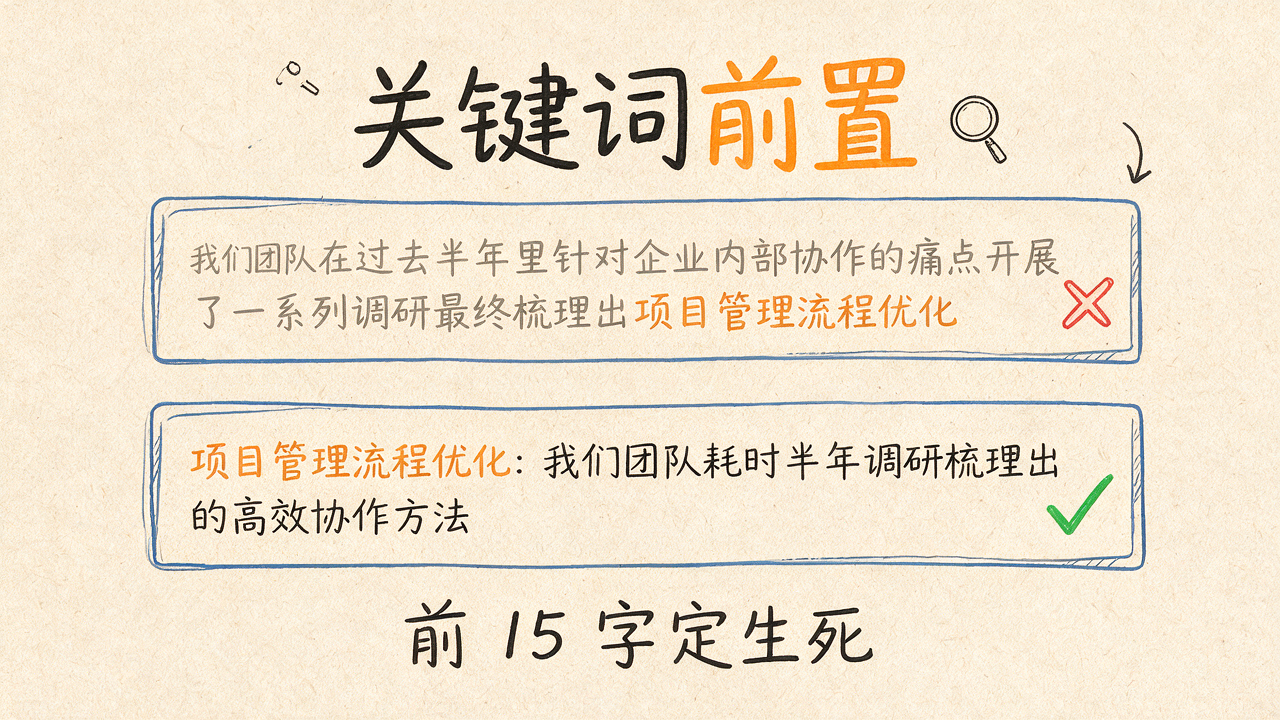 关键词前置