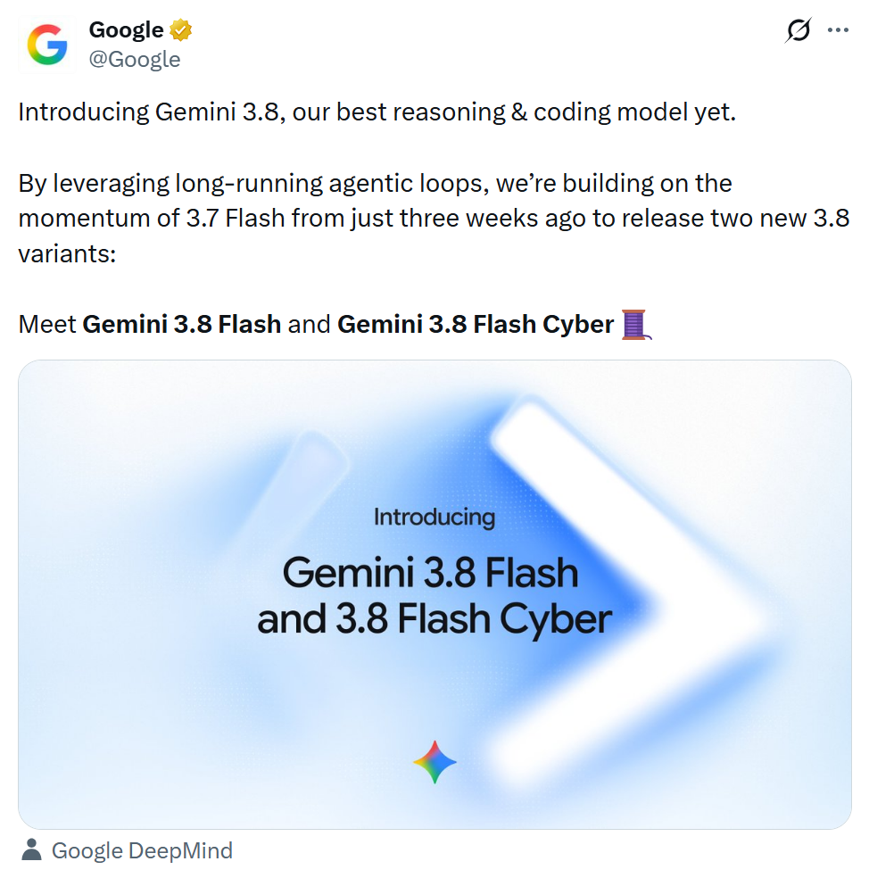 Gemini 3.8 Flash 发布,全网被嘲:Google 的短板到底在哪? | 七牛云