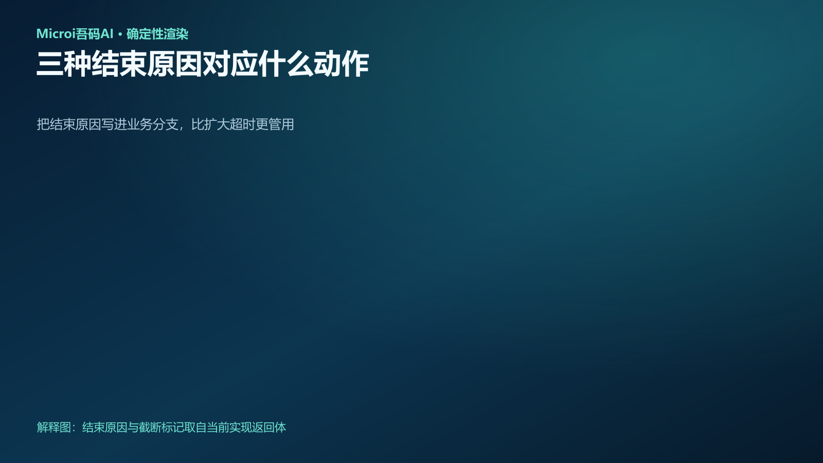 三种结束原因与业务动作的对应矩阵