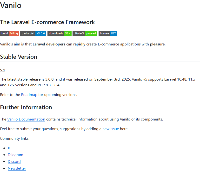 vanilophp/framework