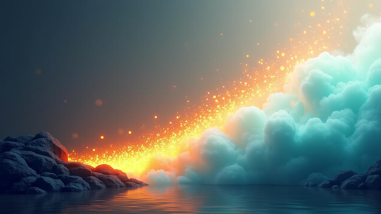 An abstract digital migration metaphor: a soft arc