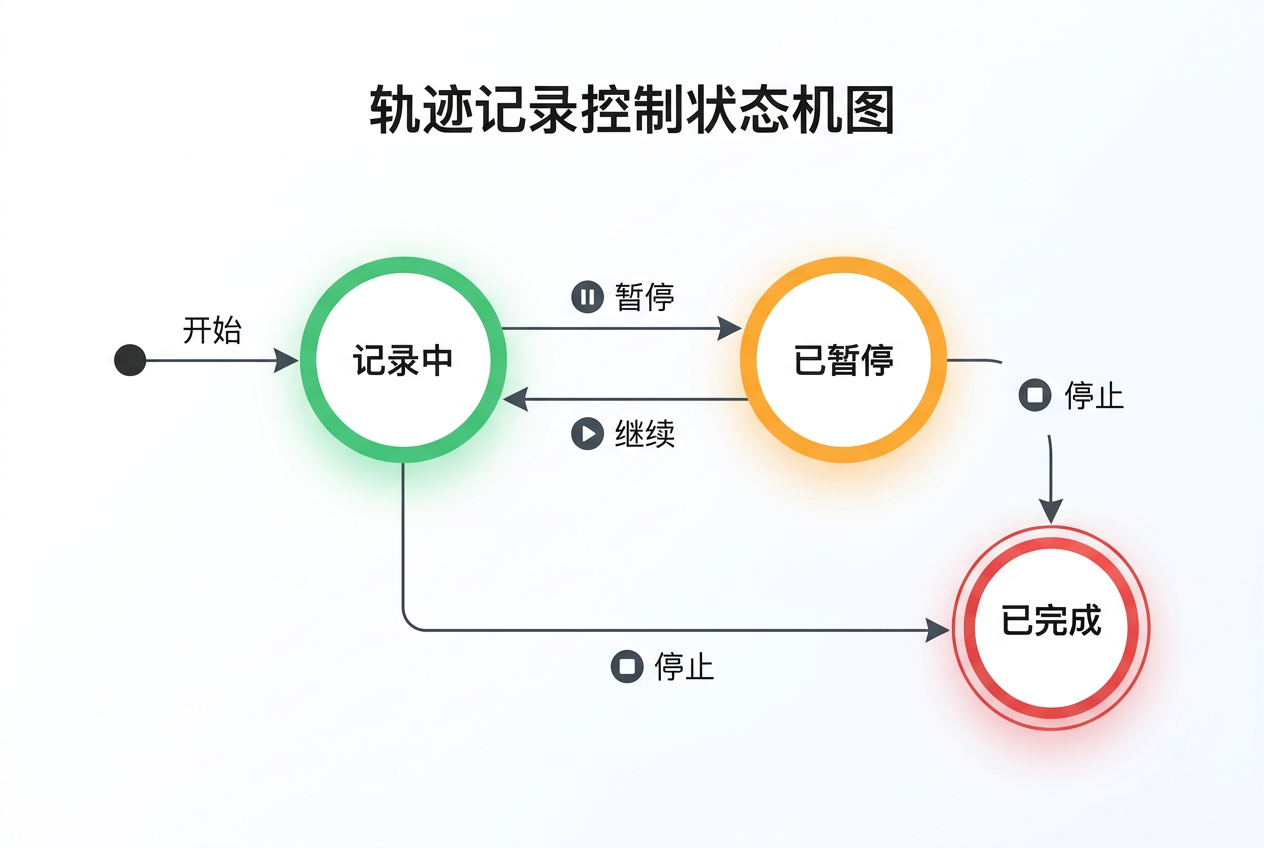 轨迹记录-暂停继续停止