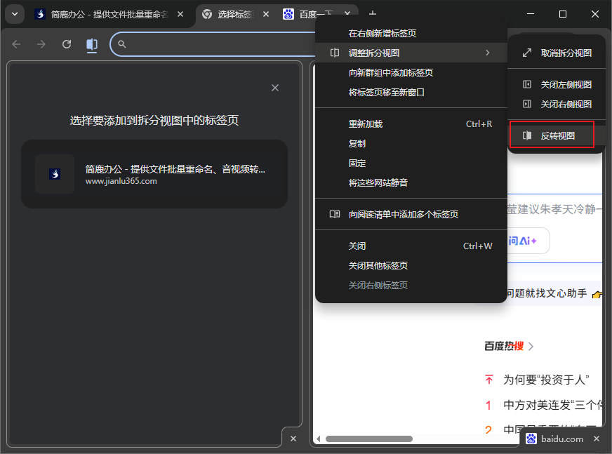反转视图