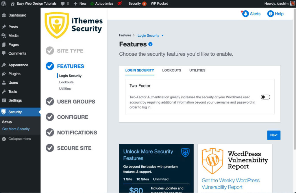 A short overview of WordPress Security plugins - Easy Web Design Tutorials