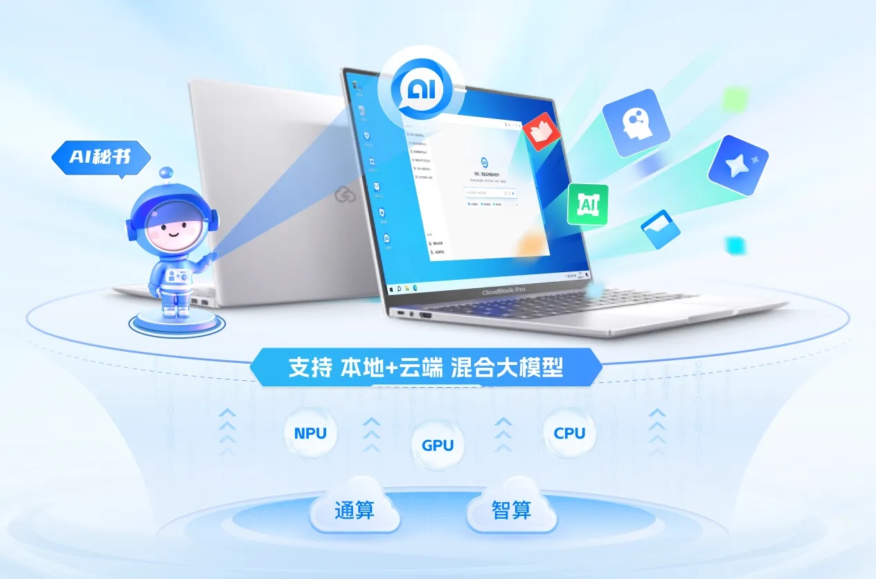 移动云AI工作站结合算力标识与智能设备的概念渲染图_2