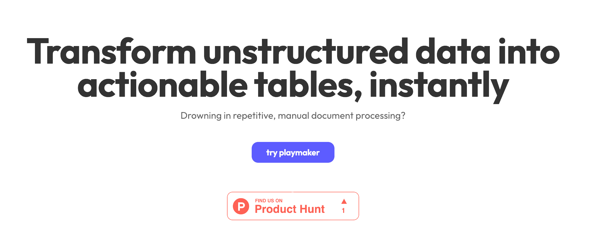 Tables by Playmaker