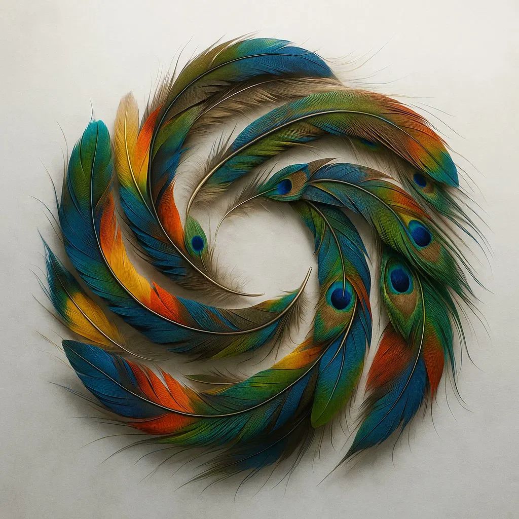 Awesome GPT4o/GPT-4o Image Prompts-鸟类羽毛制成LOGO