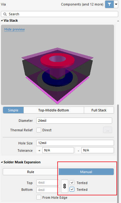 Altium Designer过孔盖油（Via Tent）设置完全指南 | 2种方法对比与实战技巧_ad过孔盖油-CSDN博客