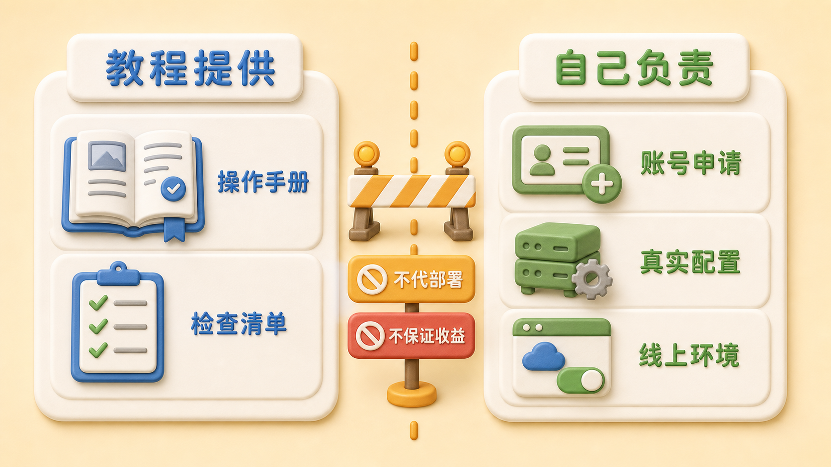 新增概念图:教程边界与自主管理责任