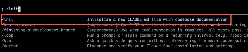 init CLAUDE.md
