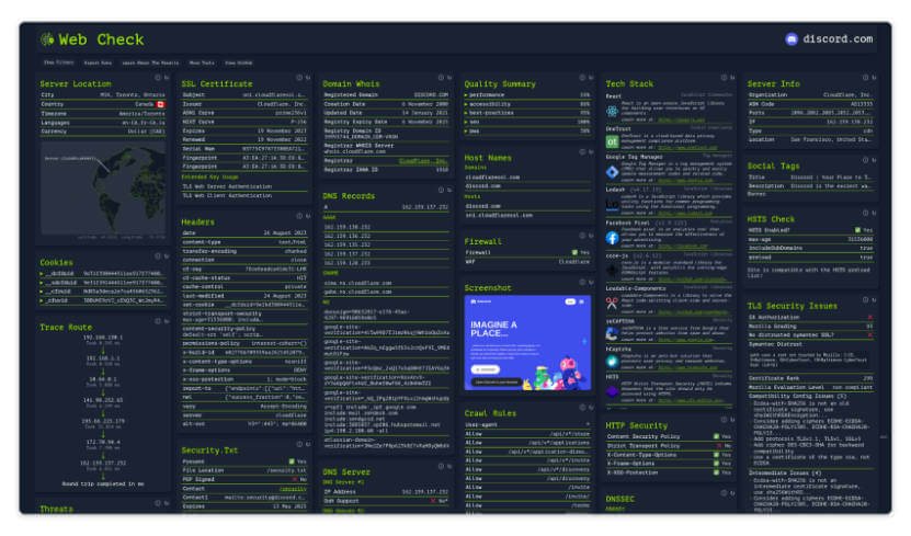 web-check 项目介绍图