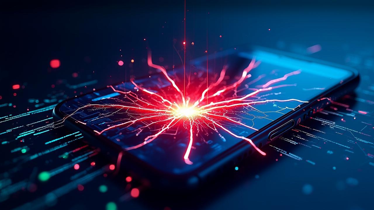 Abstract digital security imagery: a cold metallic