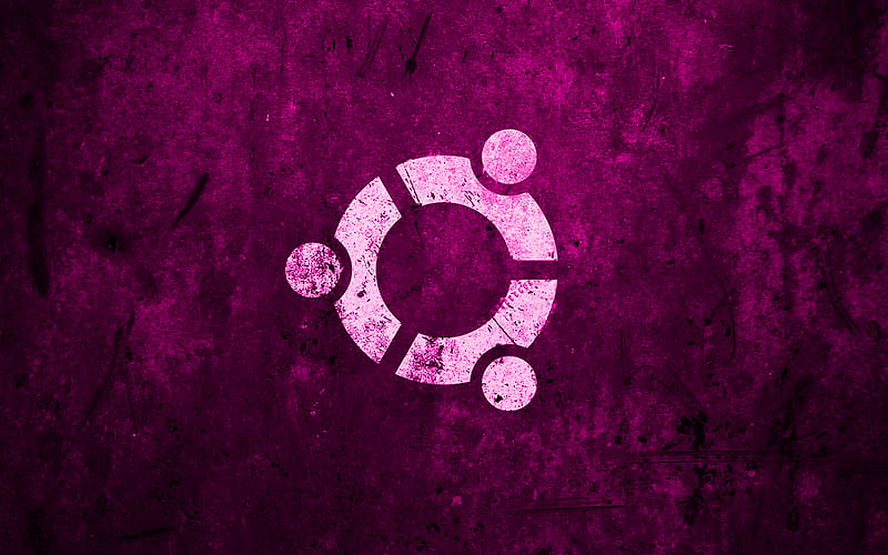 Ubuntu purple logo, purple stone background, Linux, creative, Ubuntu, grunge, HD wallpaper | Peakpx