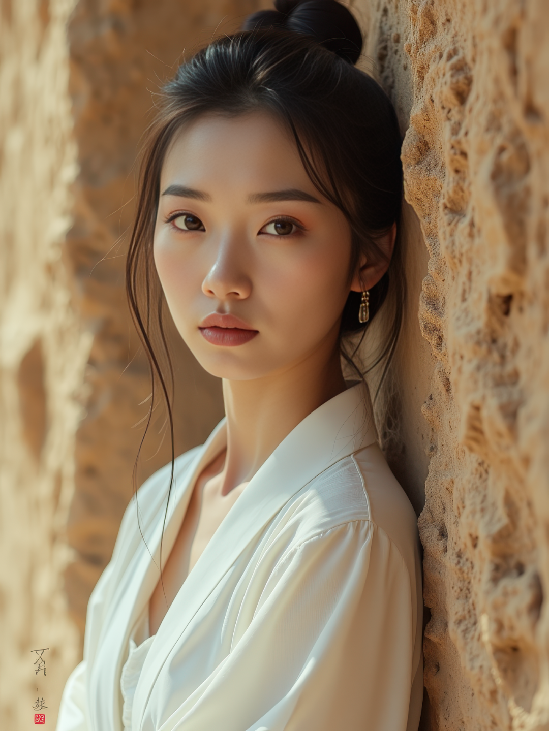中景竖构图,画面充满诗意的古风质感.8k 古装唯美风格
