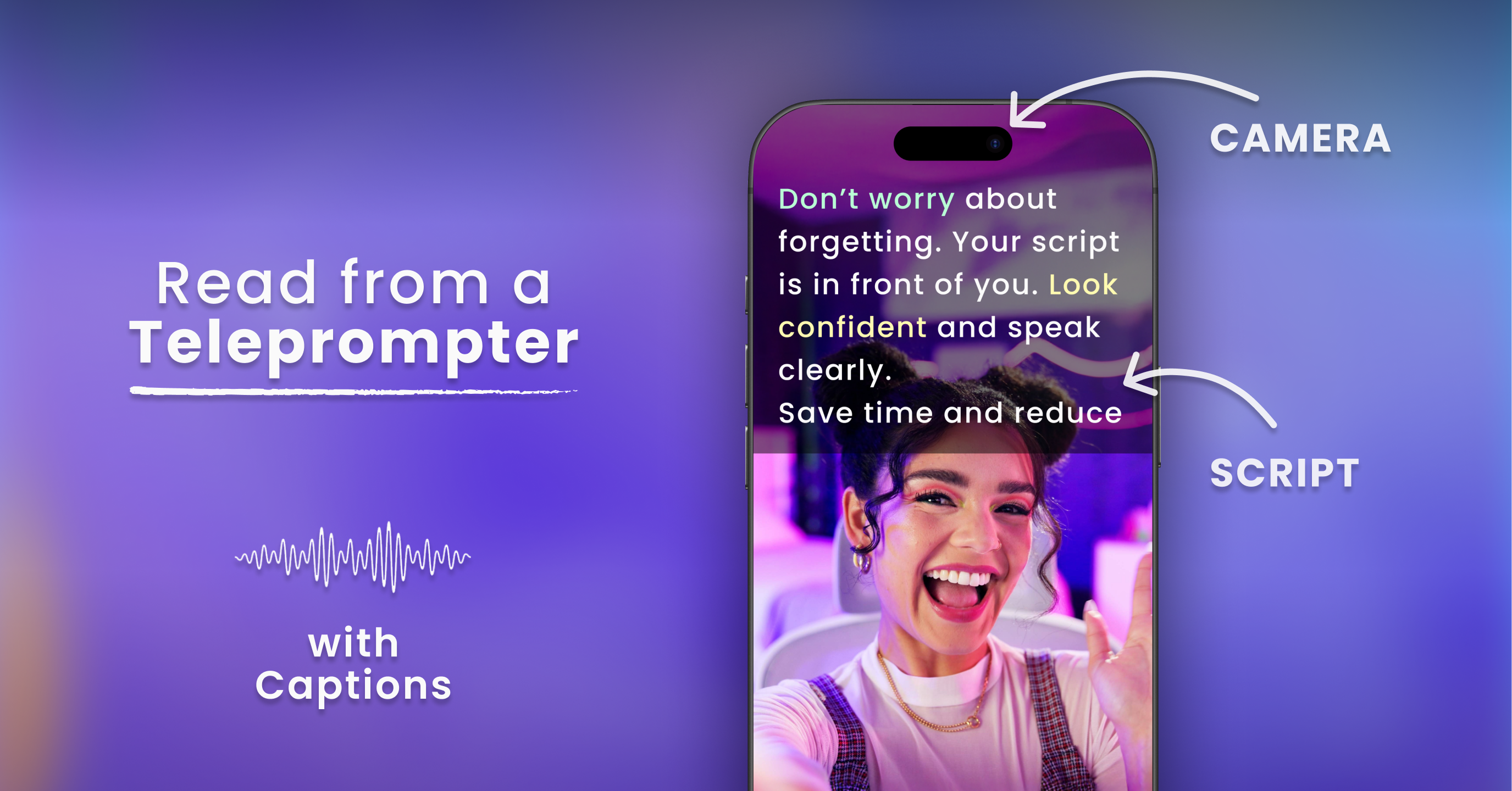 Teleprompter & Captions AI