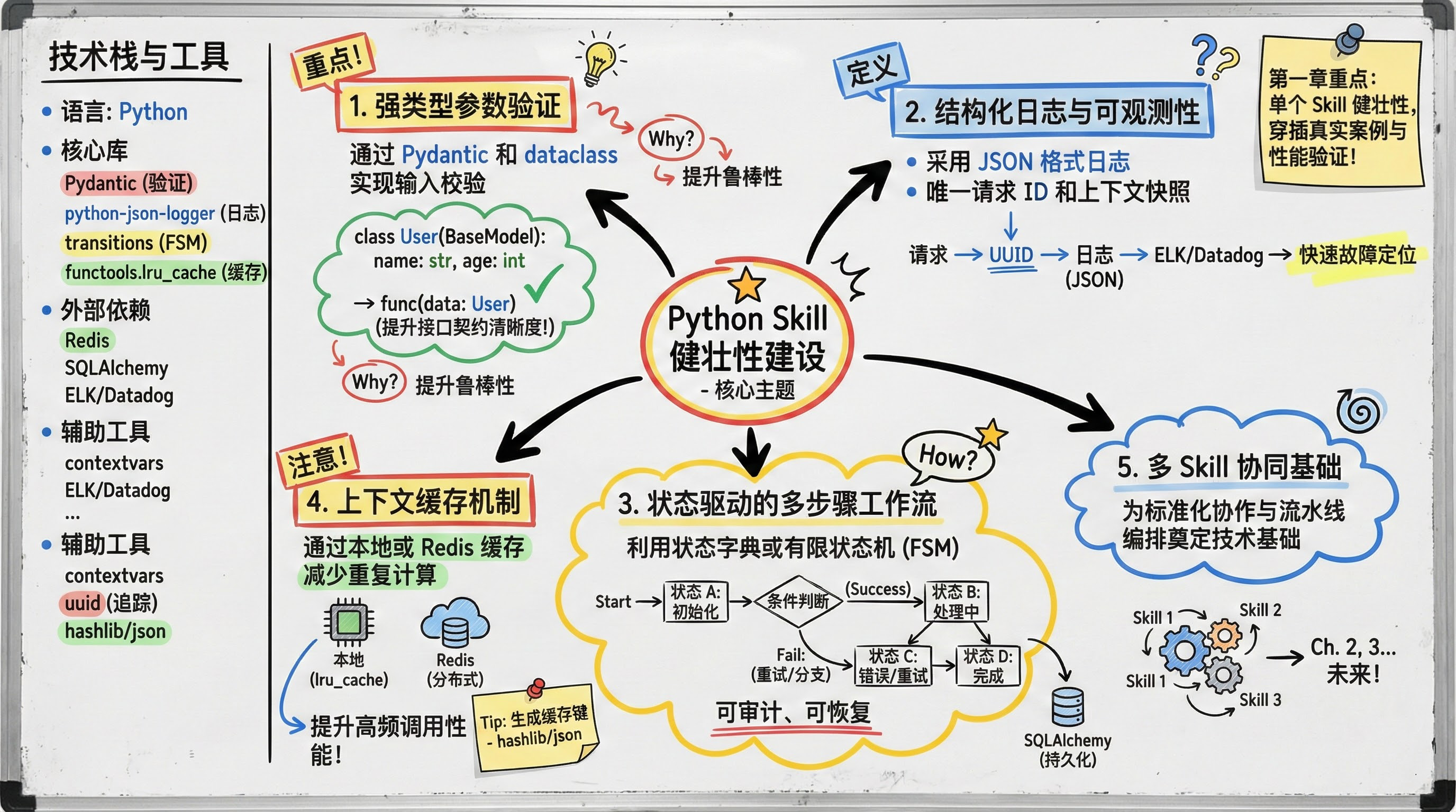 Claude Skill 进阶开发实战：从参数验证到多技能协同 - 架构图
